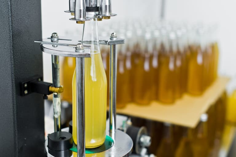 Bottling line filling honey drinks
